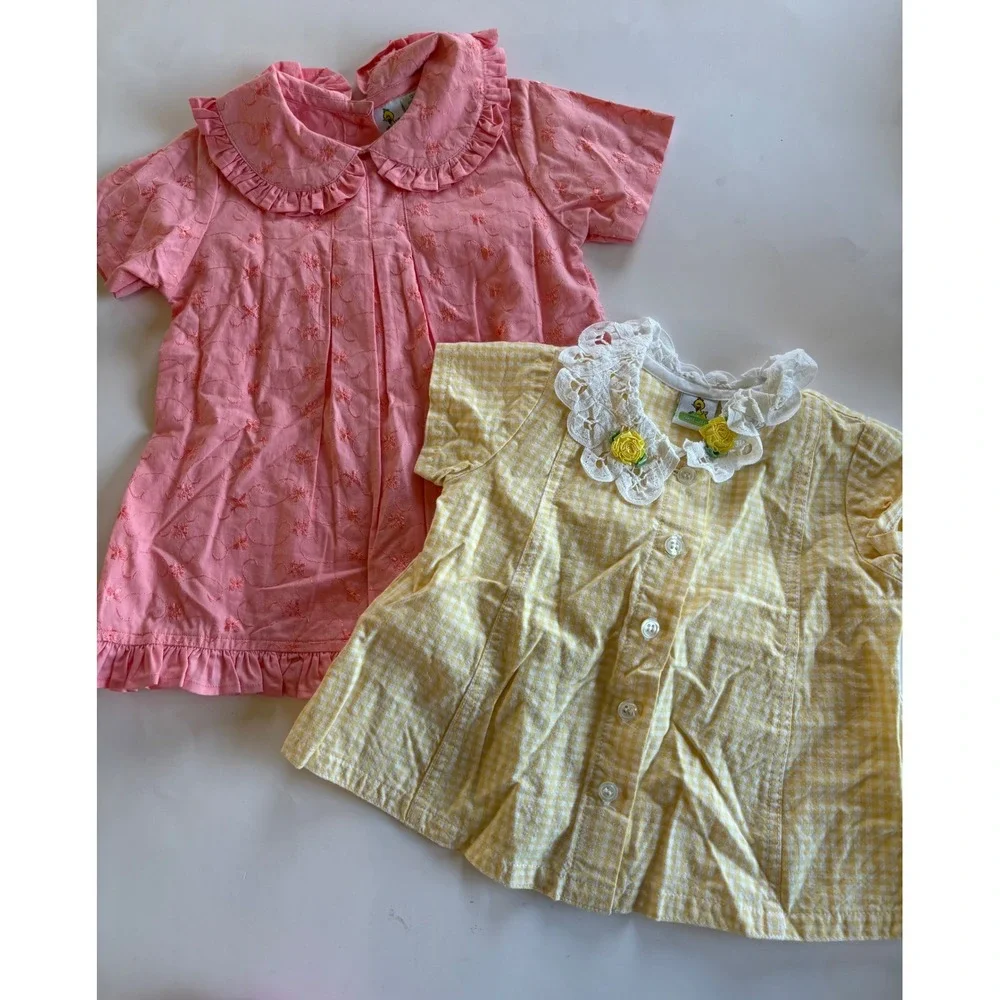 Vintage Baby Girl Lot 12M OshKosh Disney Sesame Street Peter Rabbit 9pc Clothing